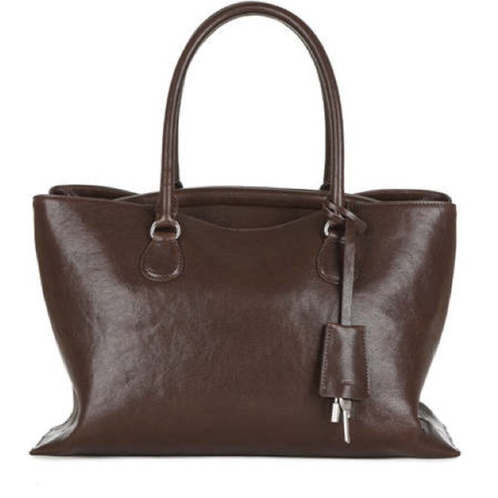 OSOI Brown Leather Shell Brit Bag - Brand new!